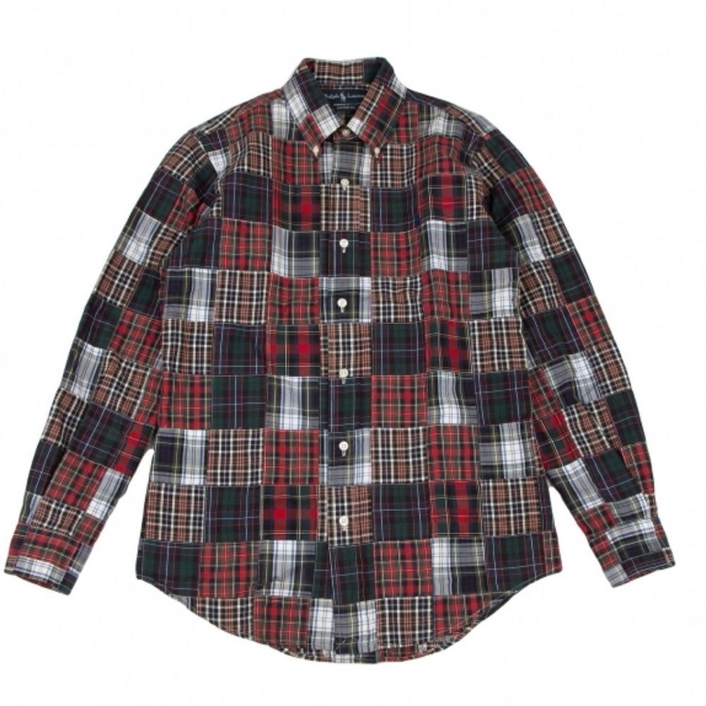 Polo Ralph Lauren Patchwork Print Vintage Button Down Shirt XL